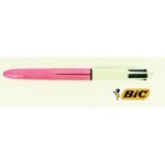 Stylo - 4 couleurs - pointe moyenne - bic - corps métal rose Stylo - 4 couleurs - pointe moyenne - bic - corps métal rose