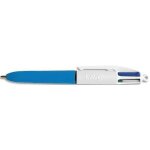Stylo bille 4 couleurs - bic - colours - pointe moyenne - rechargeable - corps bleu Stylo bille 4 couleurs - bic - colours - pointe moyenne - rechargeable - corps bleu