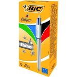 Stylo bille - bic - shine - 4 couleurs - rtractable - rechargeable - pointe moyenne 1mm