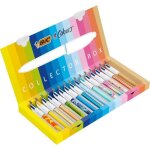 Stylos - bille - bic - collection spciale 4 couleurs - 15 pices - pointe moyenne 100 mm - pointe large ...