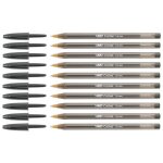 Stylo � bille - bic - cristal large - pointe large 16 mm - encre noire - lot de 10