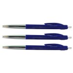 Stylos bille - bic - m10 clic - pointe moyenne 1 mm - encre bleue