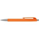 Stylo - bille caran dache 888 infinite - pointe m - encre bleue rechargeable - orange