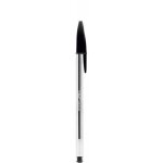 Stylo  bille - bic - cristal mdium - encre noire - largeur de trac m - manche transparent
