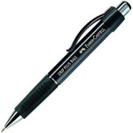 Stylo bille - faber - castell - grip plus ball m - noir m�tallis� - encre bleue - pointe moyenne