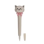 Stylo bille fantaisie t�te anti - stress animal 19cm multicolore