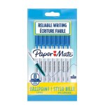 Stylo � bille - paper mate - 045 - sachet de 8 - couleur bleu - pointe moyenne