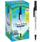 Stylo � bille - paper mate - kilometrico - bo�te de 50 - noir - pointe moyenne 10 mm