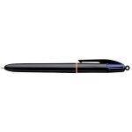 Stylo � bille r�tractable 4 couleurs pro noir