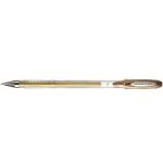 Stylo bille signo encre gel metallisee or