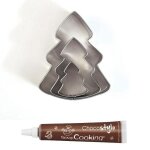 Stylo chocolat + 3 mini emporte - pices inox sapins