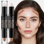 Stylo contour - highlight - 2 en 1 - marron - double t�te - 2 pi�ces 01