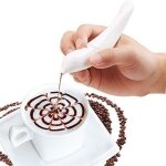 Stylo pour dcoration culinaire sur caf latte expresso compatible avec cacao sucre pices - latte art ...