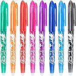 Stylos effaables - marque - pointe fine 05mm - 8 couleurs - encre gel - pour enfants cole bureau