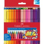 Stylo feutre - faber - castell - grip colour marker - lot de 30 - couleur noir - opaque