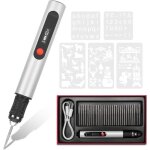 Stylo graveur �lectrique sans fil - mini outil de gravure rechargeable avec 30 embouts 5 pochoirs
