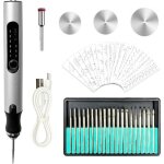 Stylo graveur kit stylo graveur electrique stylo de gravure rechargeable par usb pour sculpter le verre ...