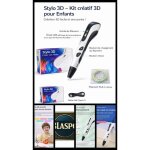 Stylo 3d enfant ? kit stylo impression 3d avec filament pla 3 m et c�ble usb - c stylo 3d cr�atif pour ...