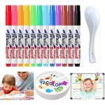 Stylo magique enfant - 12 pcs - peinture  leau - cuillre - feutres magiques