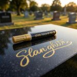Stylo marqueur dor� pour pierre tombale stylo de peinture imperm�able pour la restauration de lettres ...