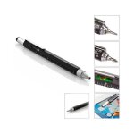 Stylo multifonction 6 en 1 - unique - stylo à bille - règle - tournevis - niveau à bulle Stylo multifonction 6 en 1 - unique - stylo à bille - règle - tournevis - niveau à bulle