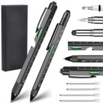 Stylo multifonction 9 en 1 - cadeau homme - noir - ide cadeau original - fte des pres - pratique et ...