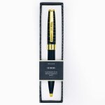 Stylo personnalis - draeger paris - le boss - bleu nuit et or - bille - cadeau idal