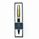 Stylo personnalis the best - draeger paris - pastel chic - noir - bleu nuit et or - bille - moyenne ...