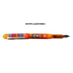 Stylo plume - encre bleue effaable - personnages colors - plumink