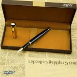 Stylo plume - haopyou - or noir - rechargeable - pointe moyenne - couleur encre noire Stylo plume - haopyou - or noir - rechargeable - pointe moyenne - couleur encre noire