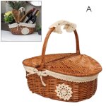 Suc - panier de rangement pour courses panier de pique - nique en osier de camping fait à la main panier ... Suc - panier de rangement pour courses panier de pique - nique en osier de camping fait à la main panier ...