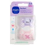Sucettes - sucettes b�b� mam perfect 2 - 6 mois - lot de 2 (mod�le : chat et oiseau)