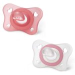 Sucette physioforma mini soft + 2m rose - chicco - lot de 2 - physiologique - silicone