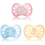 Sucette physiologique dodie + 0m chien - silicone - bleu - mixte