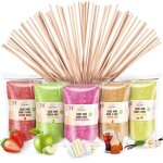 Sucre barbe  papa 5x160 gr (armes et colorants naturels) fraise - cola - pomme - marshmallow - vanille ...