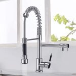 Junsottor robinet de cuisine - douchette flexible - pivotante 360° - robinet mitigeur - chrome Junsottor robinet de cuisine - douchette flexible - pivotante 360° - robinet mitigeur - chrome