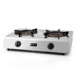 Cuisinière à gaz - orbegozo - fo2710 - acier inoxydable - butane / propane - 2 brûleurs triples Cuisinière à gaz - orbegozo - fo2710 - acier inoxydable - butane / propane - 2 brûleurs triples