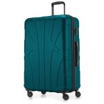 Suitline - grande valise � coque rigide tsa 4 doubles roulettes trolley 75 cm 119 l vert aqua