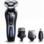 Suker rasoir �lectrique rechargeable 3d pour hommes rasoir rotatif �tanche 3 en 1 tondeuses � cheveux ...