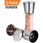 Sundix moulin � poivre et sel - [lot de 2]moulin � poivre et sel manuel moulin � �pices sali�rer et poivri�re ...