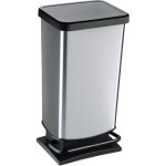 Sundis poubelle de cuisine paso 40 l - d�cor m�tal - ouverture p�dale