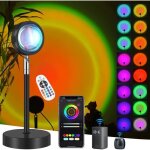 Sunset lamp 16 couleurs lampe coucher de soleil rotative  180 sunset projection lamp avec tlcommande ...