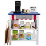 Supermarch de jouets en bois avec accessoires woomax 48x30x70 cm