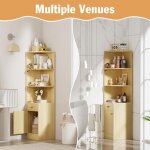 Supfine 1pc �tag�re dangle meuble de rangement ouvert avec porte tiroir biblioth�que verticale pour salon ...