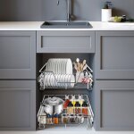 Supfine lot de 2 organisateurs telescopique paniers tiroirs coulissant pour placard de cuisine pour armoires ...