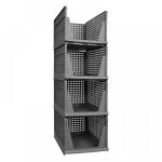 Supfine boite rangement pliable coulissant organisateur empilable tiroir pour armoire placard salle de ...