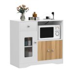 Supfine buffet - armoire de cuisine avec �tag�re � micro - ondes rangement autonome 83 � 40 � 80 cm pour ...