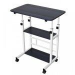 Supfine bureau r�glable en hauteur avec roulettes - table dappoint mobile � 3 niveaux - pour ordinateur ...