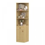 Supfine �tag�re de rangement - 5 niveaux - �tag�re dangle - biblioth�que �tag�re colonne en bois - 38 ...