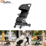 Supfine poussette canne pliable 0 - 3 ans 0 - 15 kg poussette b�b� l�g�re et compacte pliage automatique ...